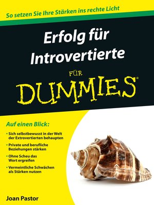 cover image of Erfolg f&uuml;r Introvertierte f&uuml;r Dummies